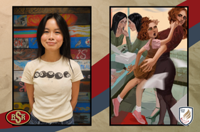  SHS Student Katherine Le with her award winning artwork